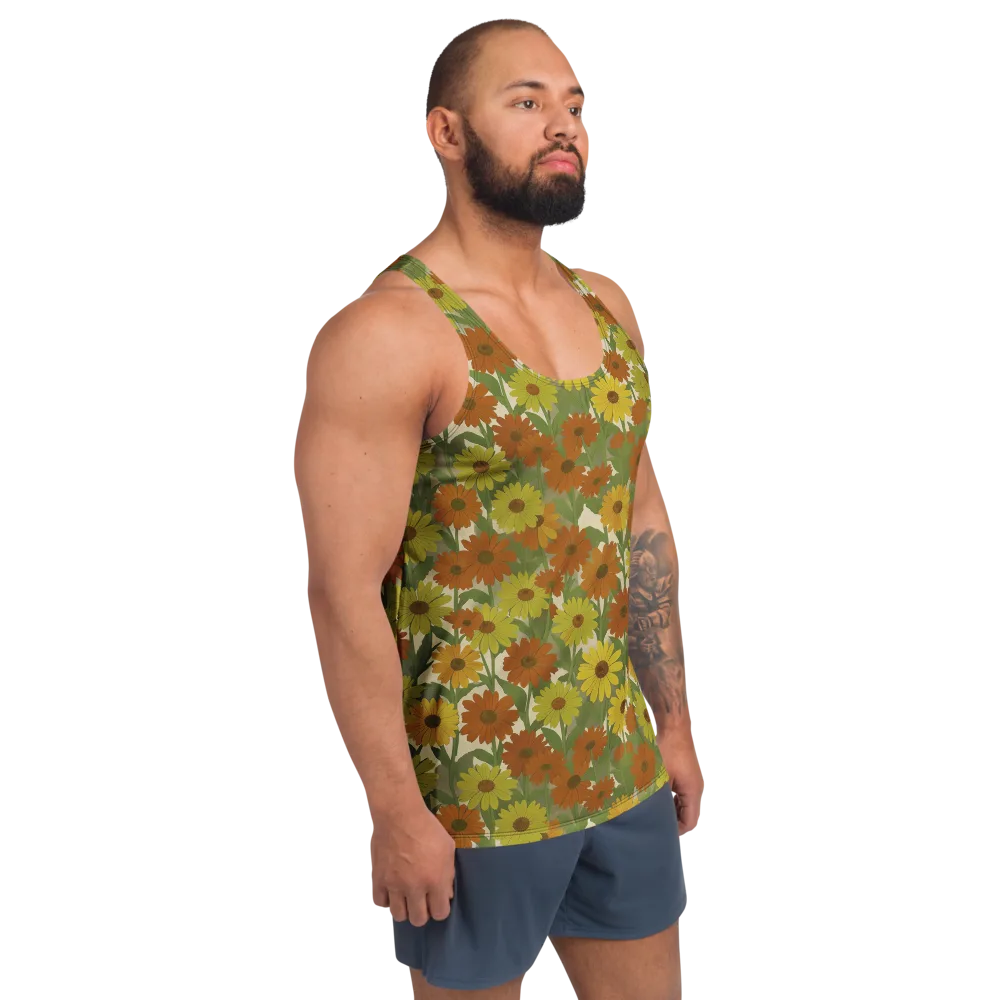 Saffron Bloom on Men's Tank Top — Right Front