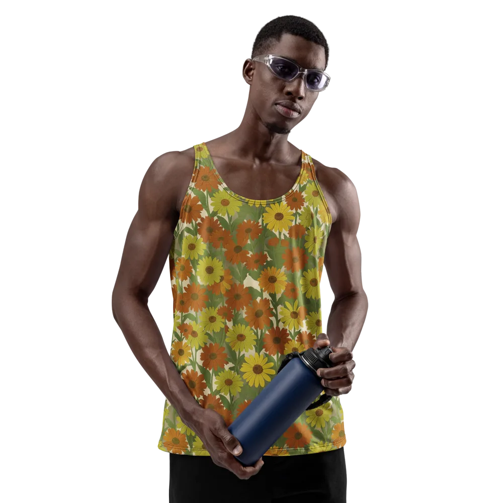 Saffron Bloom on Men's Tank Top — Front
