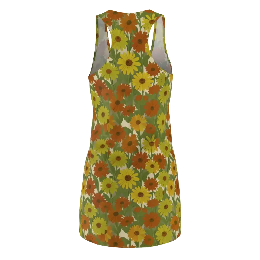 Saffron Bloom on Racerback Dress — Back