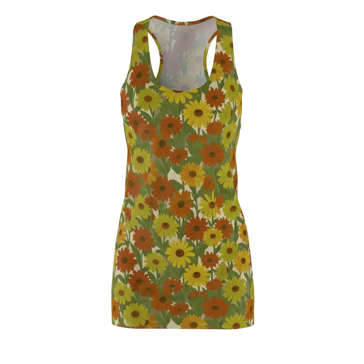 Saffron Bloom on Racerback Dress — Front