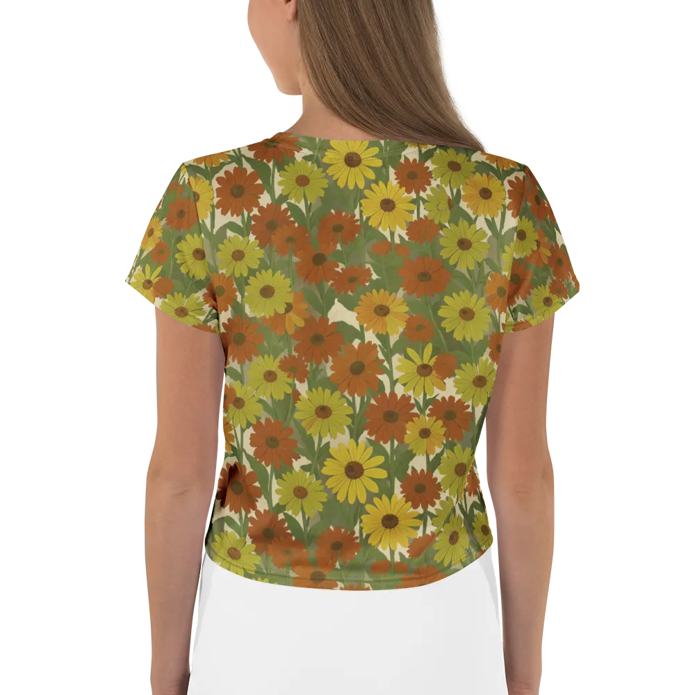 Saffron Bloom on Crop Tee — Back