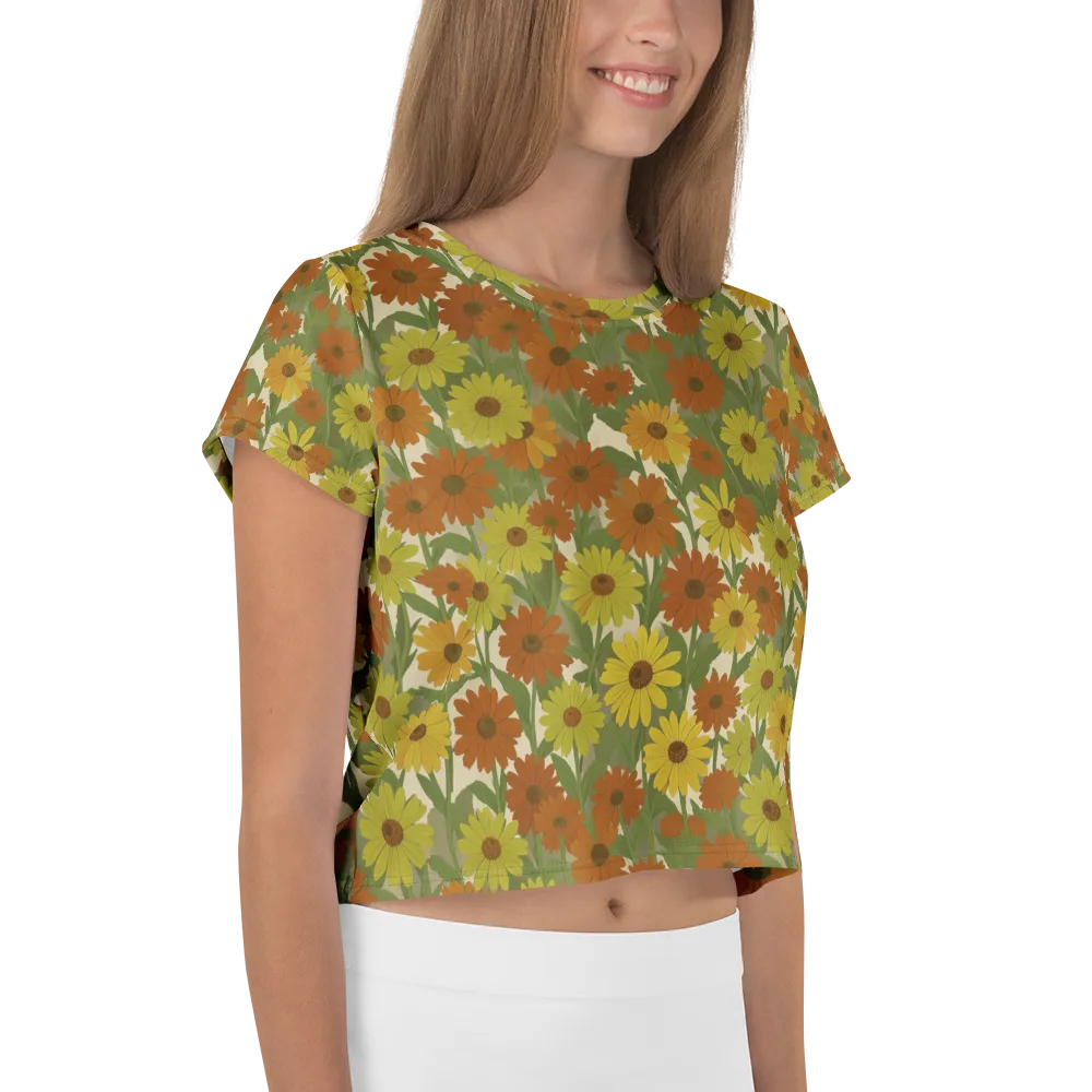 Saffron Bloom on Crop Tee — Right