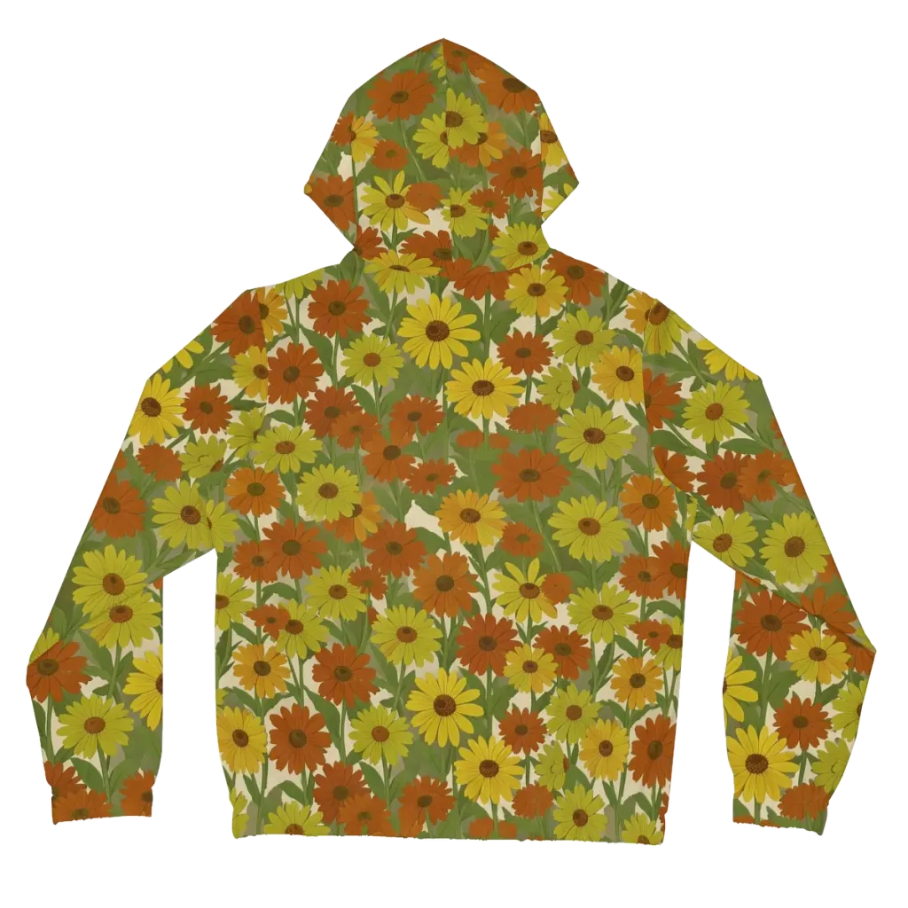 Saffron Bloom on Women's Full-Zip Hoodie — Back