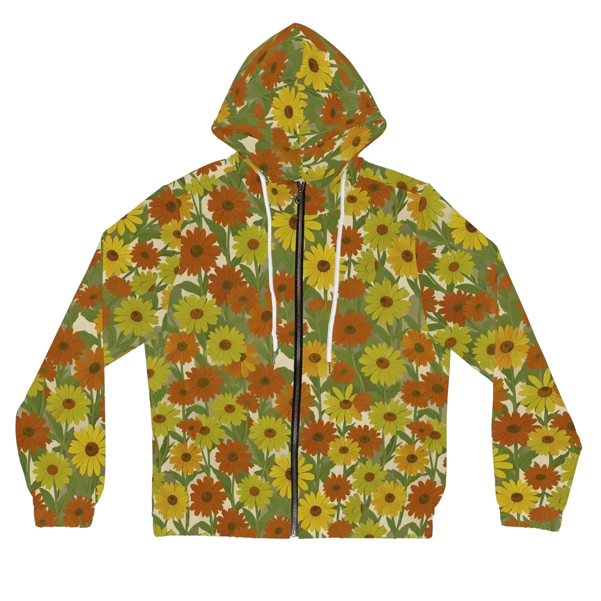 Saffron Bloom on Women's Full-Zip Hoodie — Front