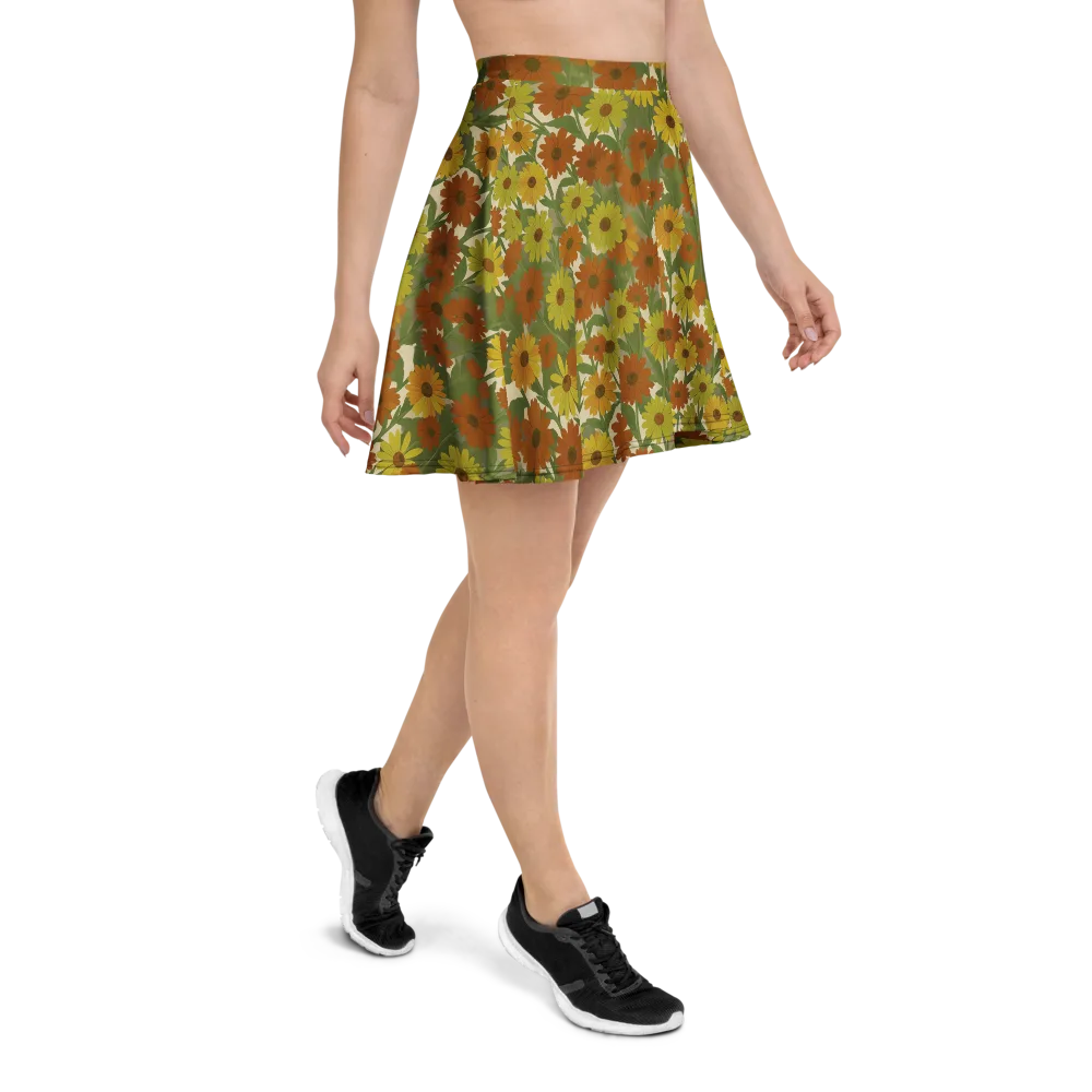 Saffron Bloom on Skater Skirt — Right