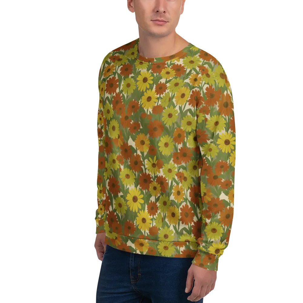 Saffron Bloom on Sweatshirt — Left Front