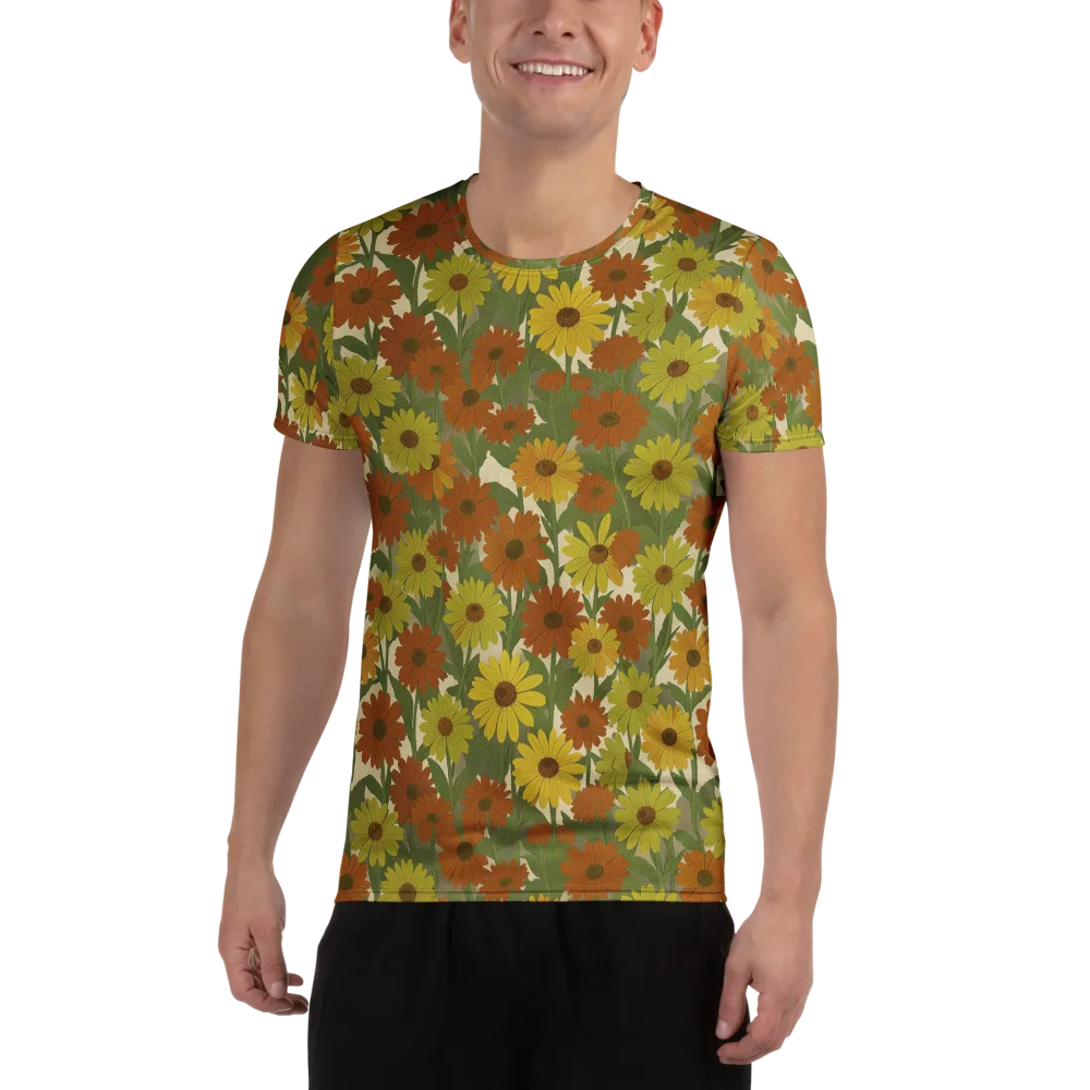 Saffron Bloom on Men's Athletic T-Shirt — Front