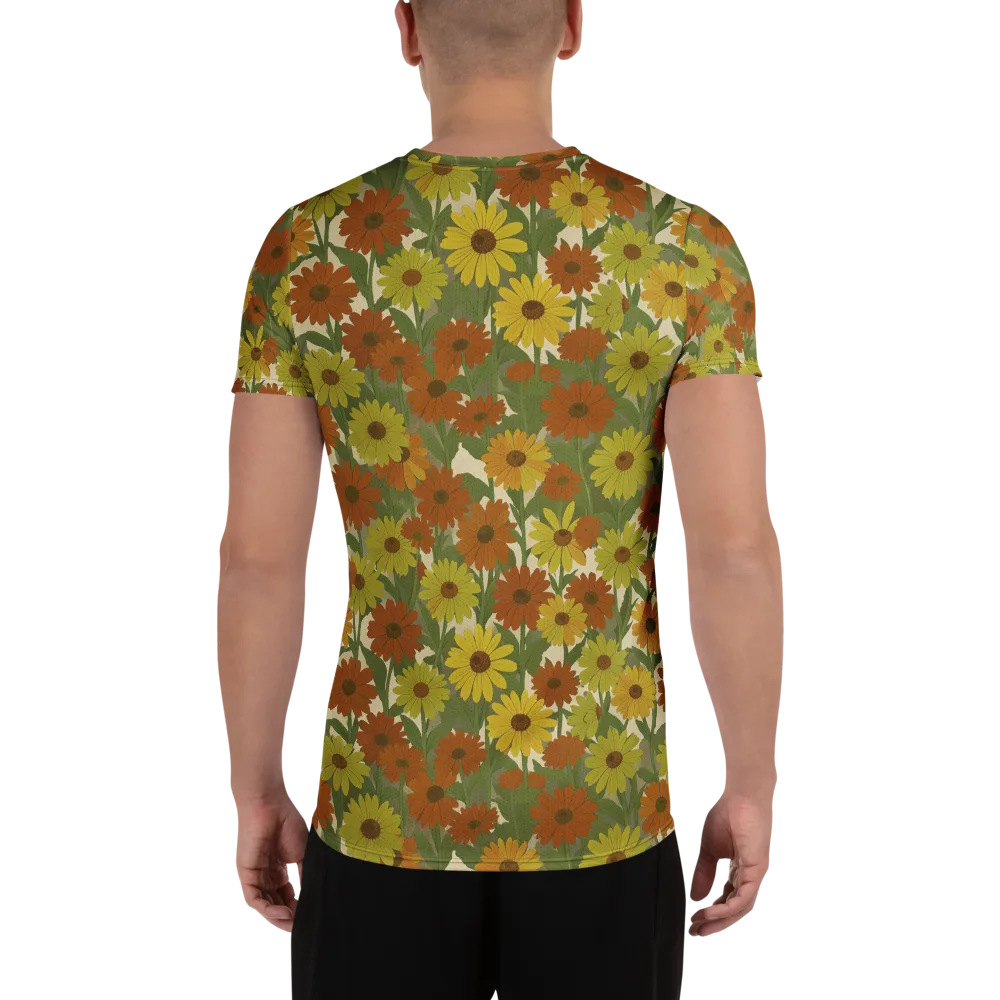 Saffron Bloom on Men's Athletic T-Shirt — Back