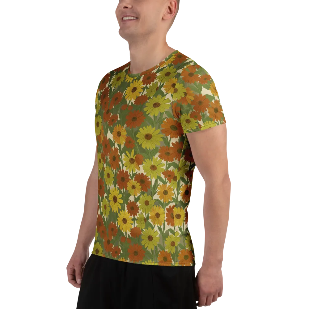 Saffron Bloom on Men's Athletic T-Shirt — Left