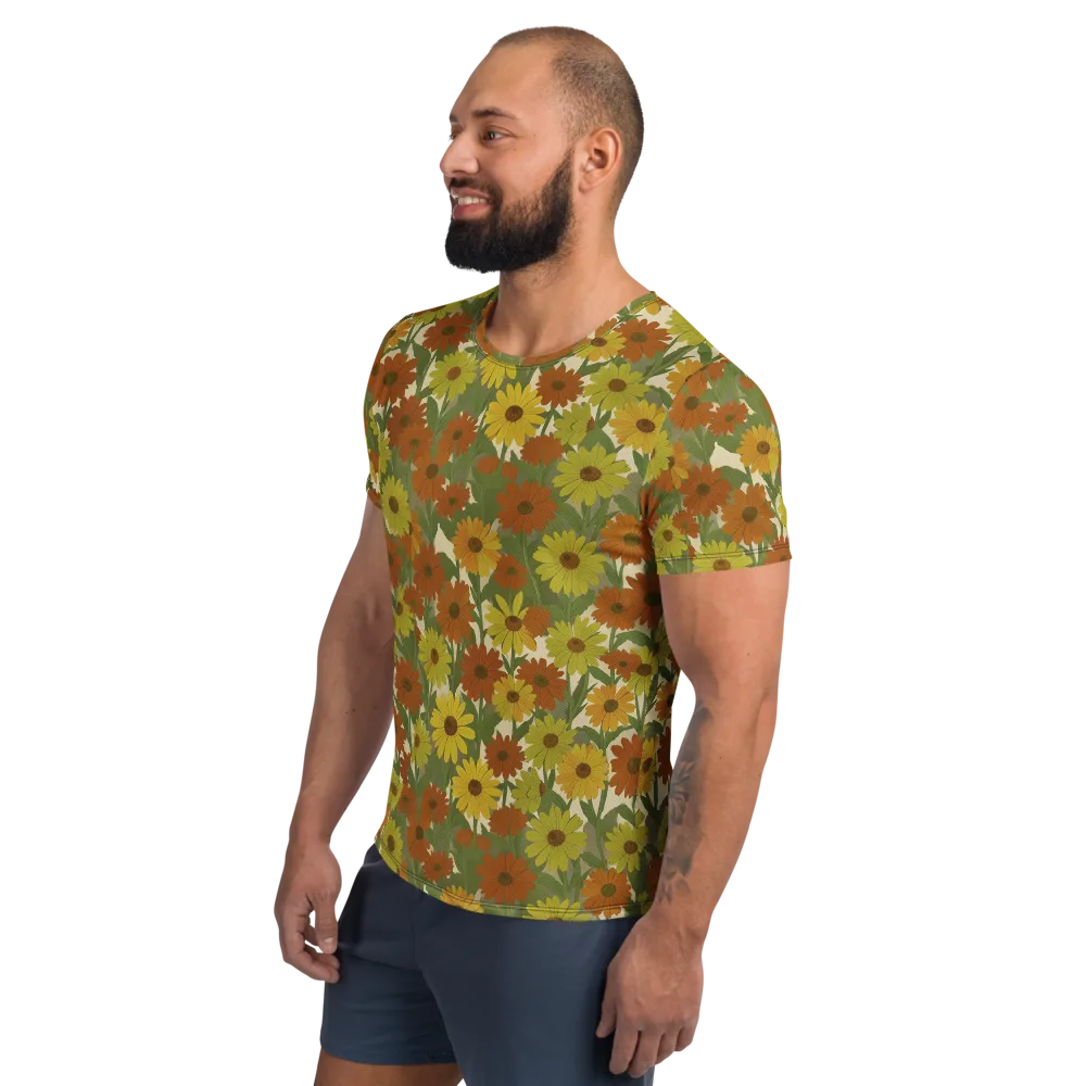 Saffron Bloom on Men's Athletic T-Shirt — Left