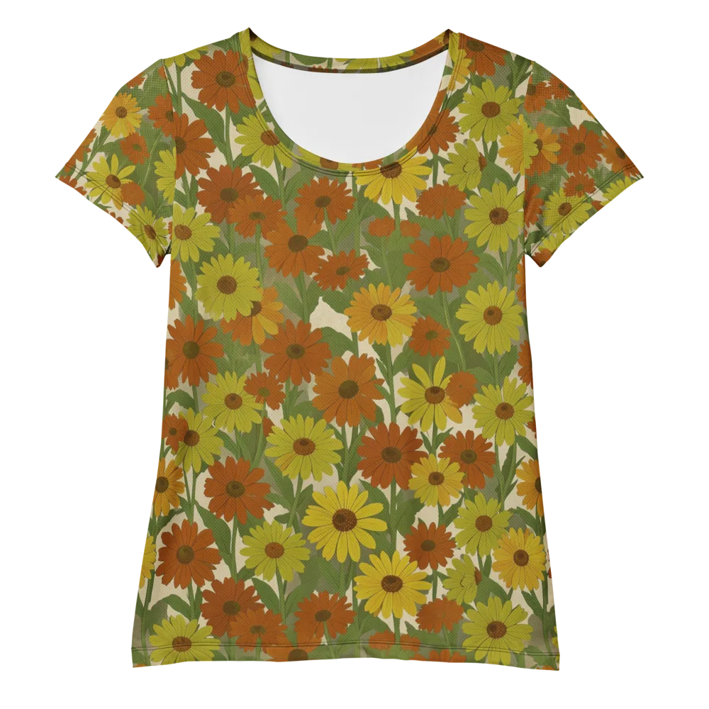 Saffron Bloom on Women's Athletic T-Shirt — Front