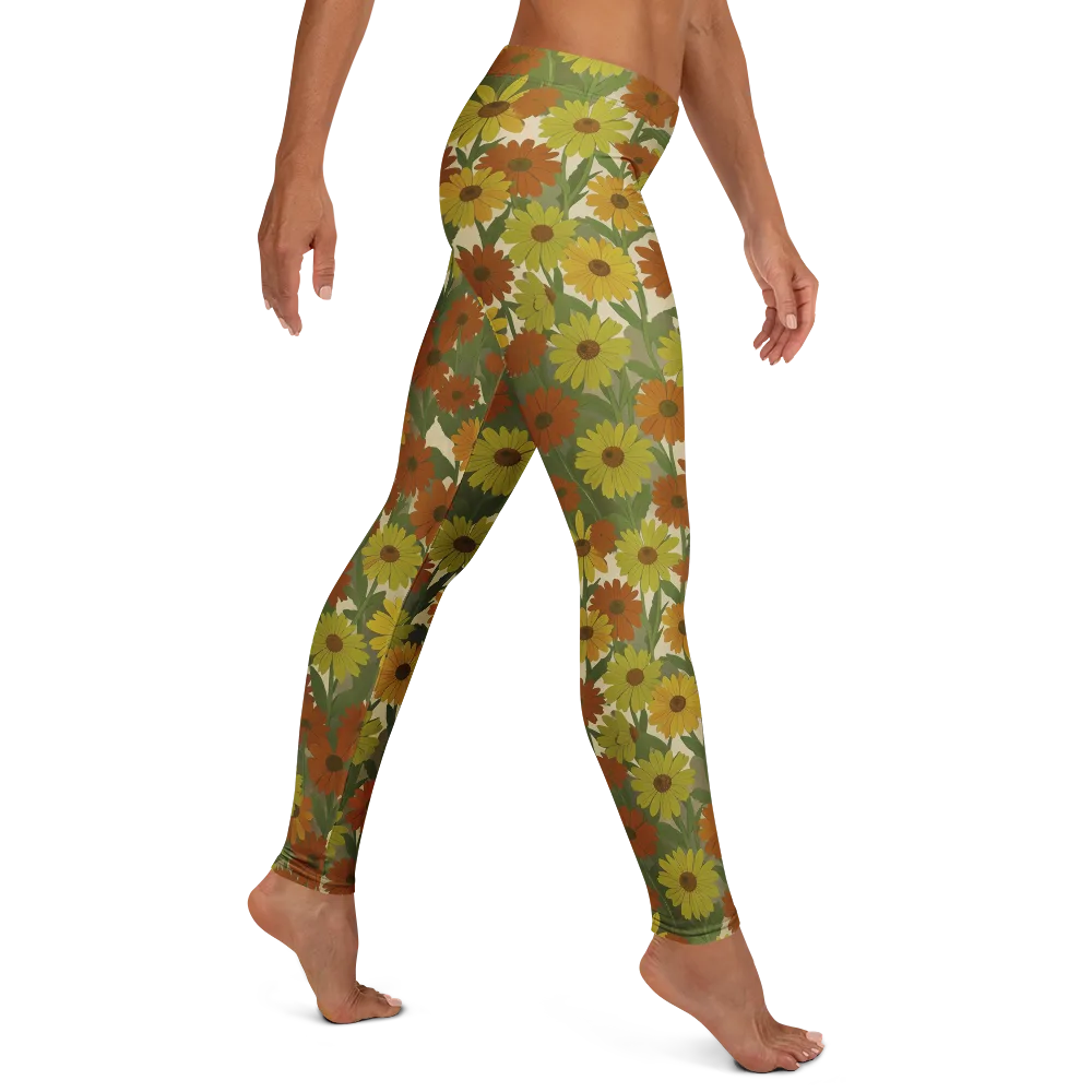 Saffron Bloom on Leggings — Right