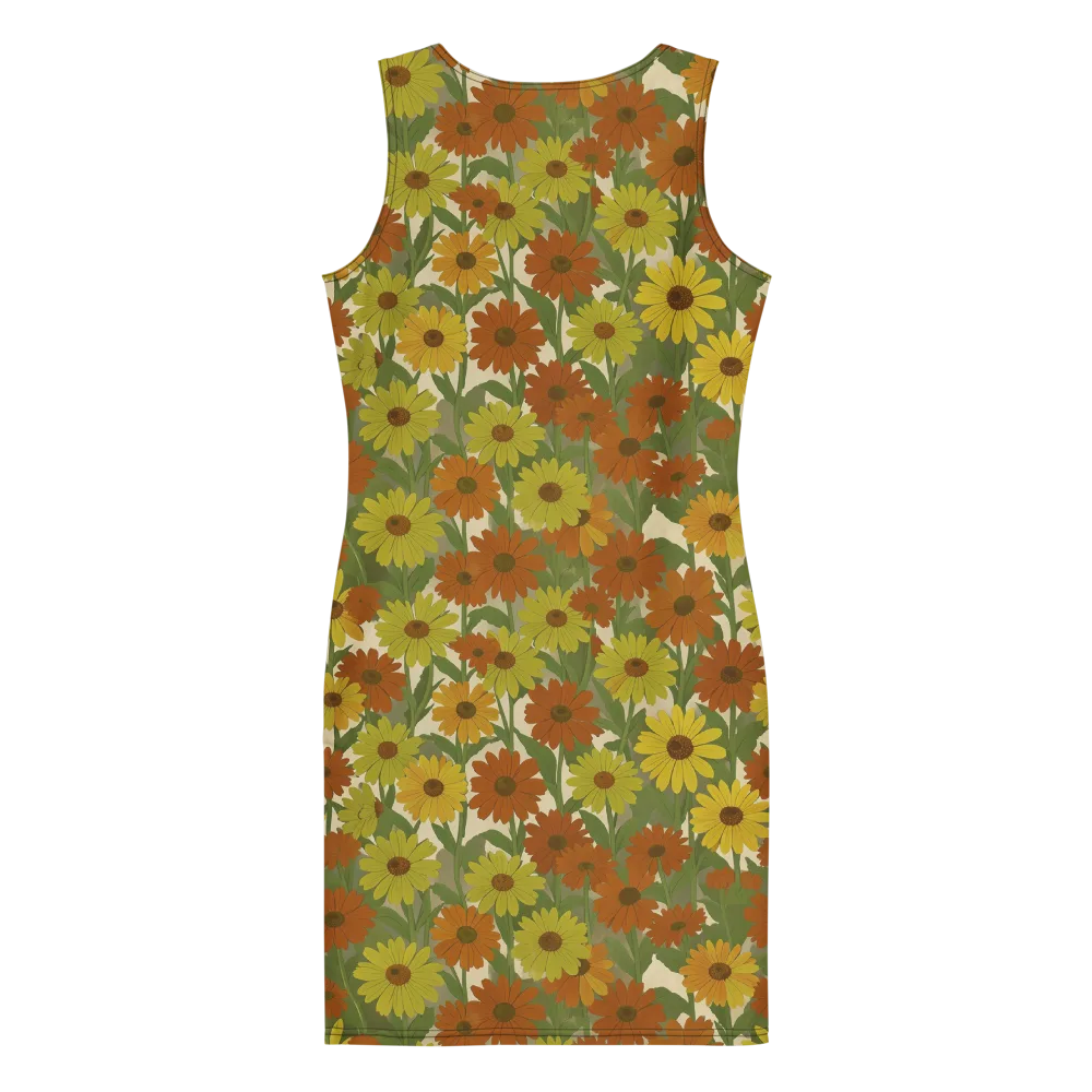 Saffron Bloom on Bodycon Dress — Back
