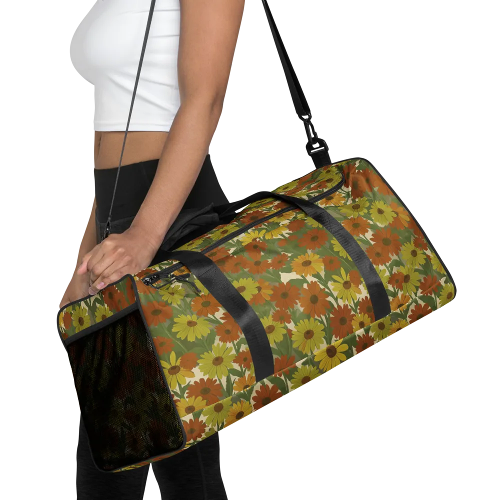 Saffron Bloom on Duffle Bag — Front