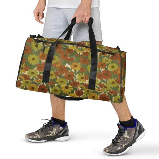 Saffron Bloom on a Duffle Bag