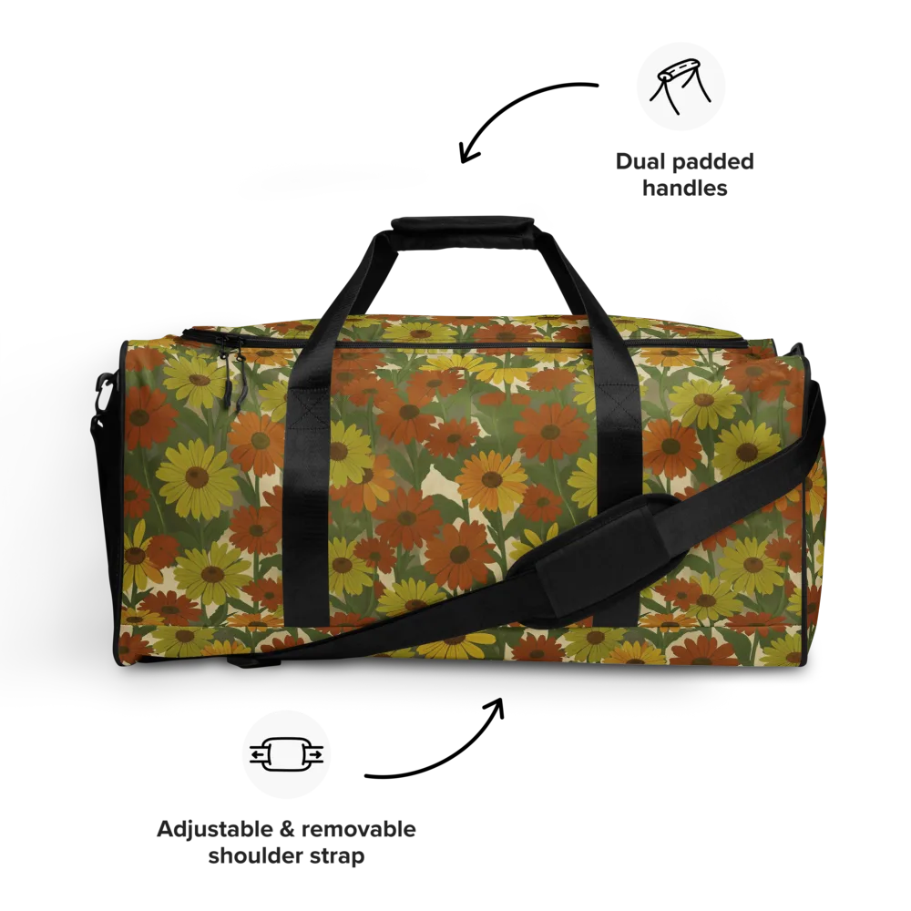Saffron Bloom on Duffle Bag — Front