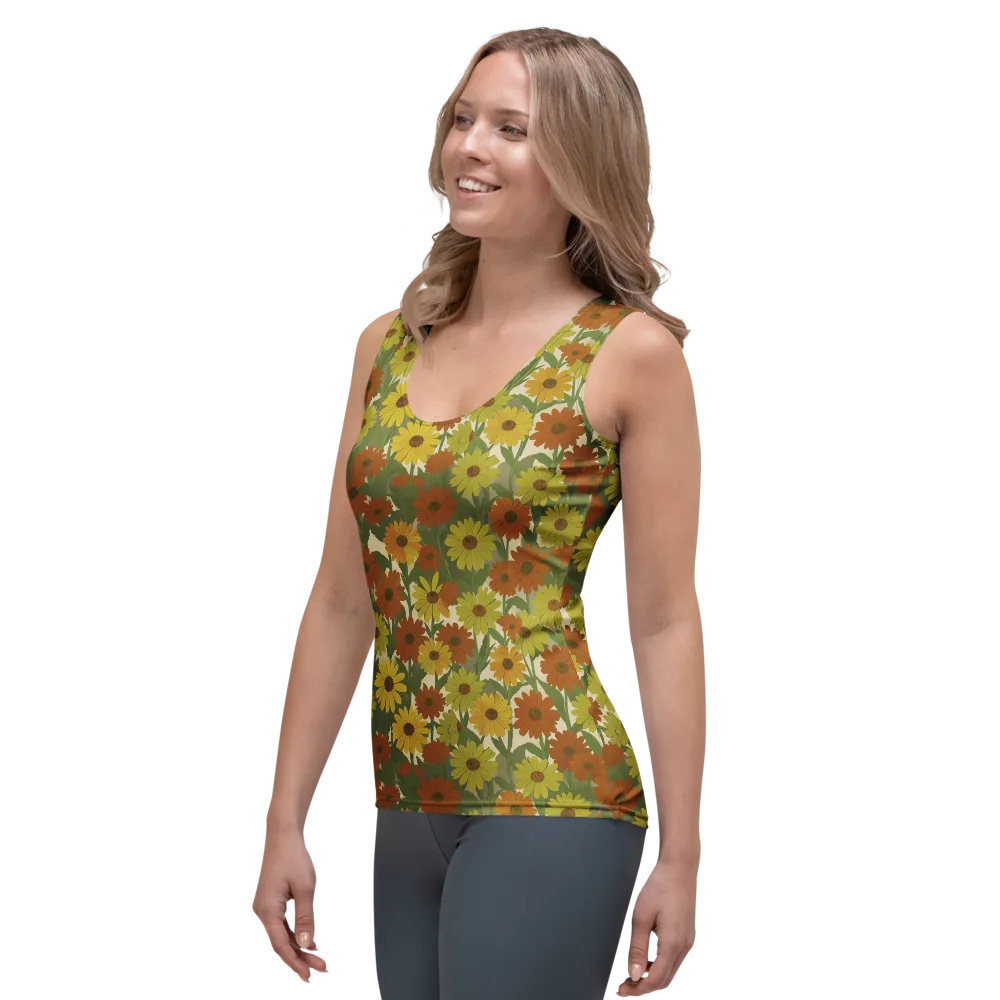 Saffron Bloom on Women's Tank Top — Left Front