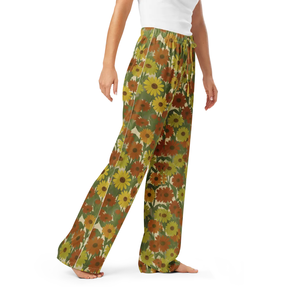 Saffron Bloom on Women's Pajama Pants — Right Front