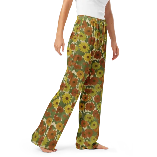 Saffron Bloom on a Women's Pajama Pants