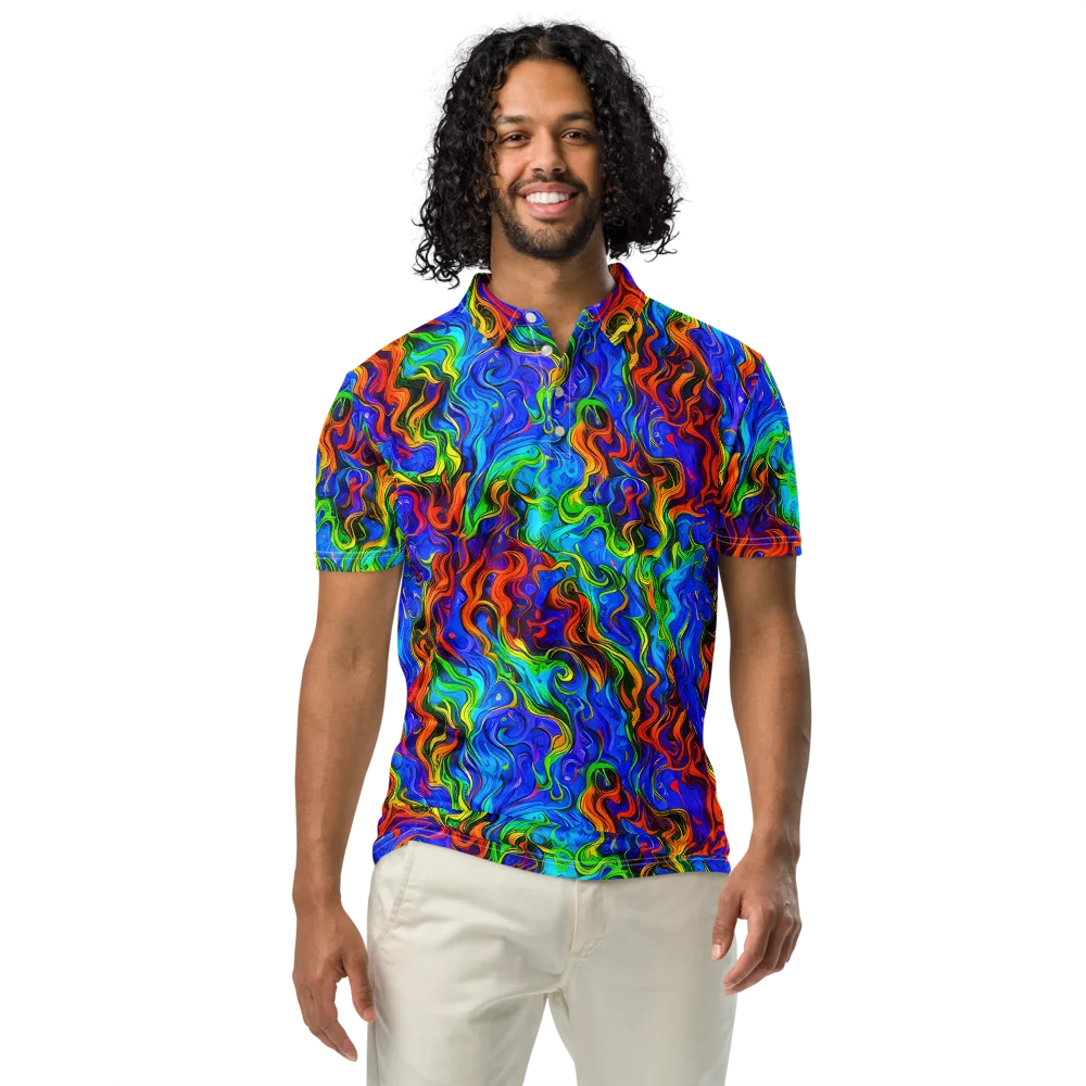 The Color Riot on Men's Slim Fit Polo Shirt — Front