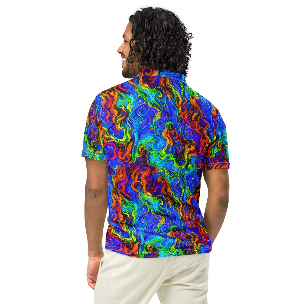 The Color Riot on Men's Slim Fit Polo Shirt — Back