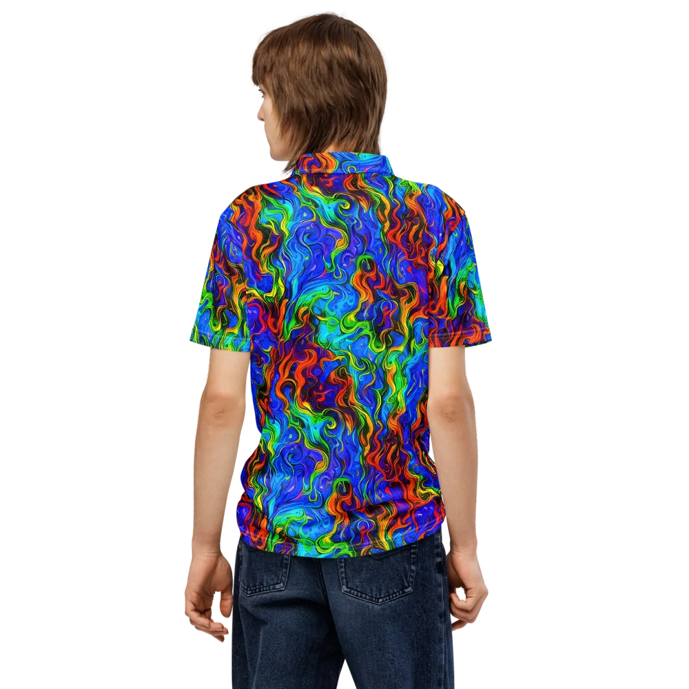 The Color Riot on Men's Slim Fit Polo Shirt — Back