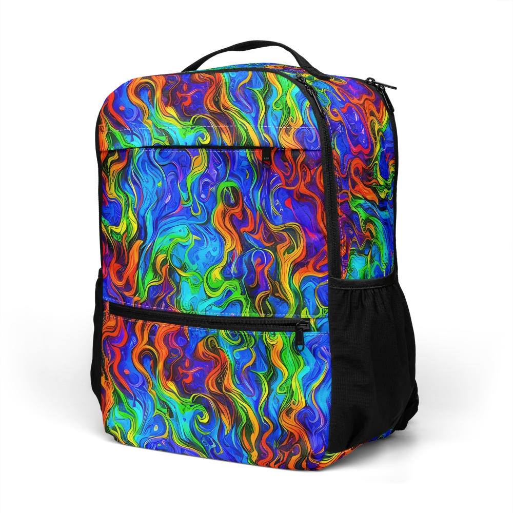The Color Riot on Utility Backpack — Left Front