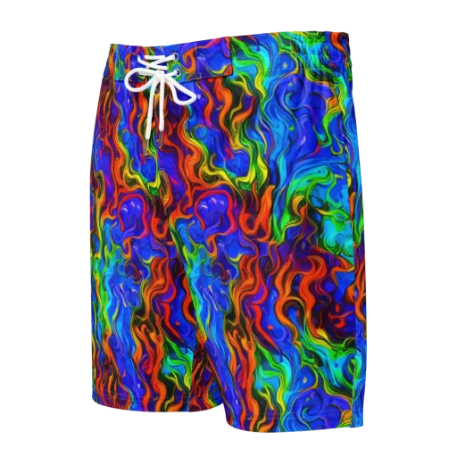 The Color Riot on a Men's Board Shorts