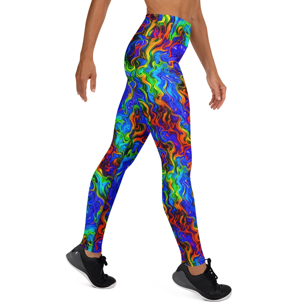 The Color Riot on Yoga Leggings — Right