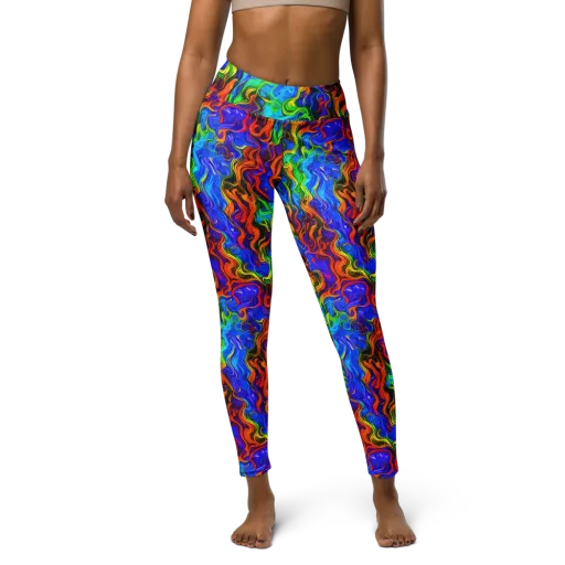 The Color Riot on a Yoga Leggings