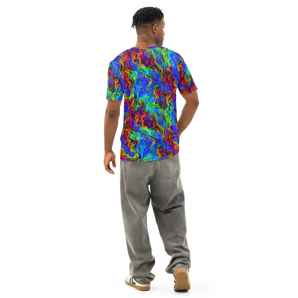 The Color Riot on Men's Cotton Crew Neck T-Shirt — Back