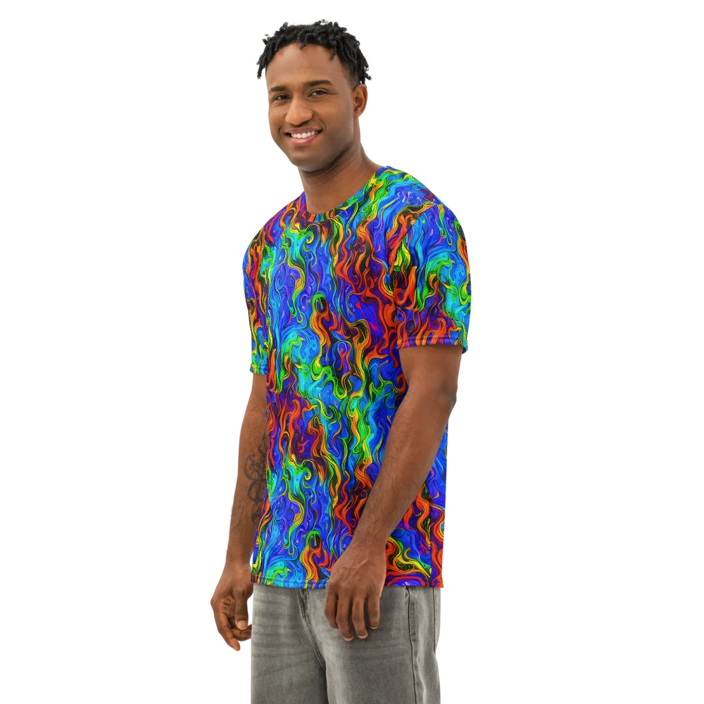 The Color Riot on Men's Cotton Crew Neck T-Shirt — Left Front