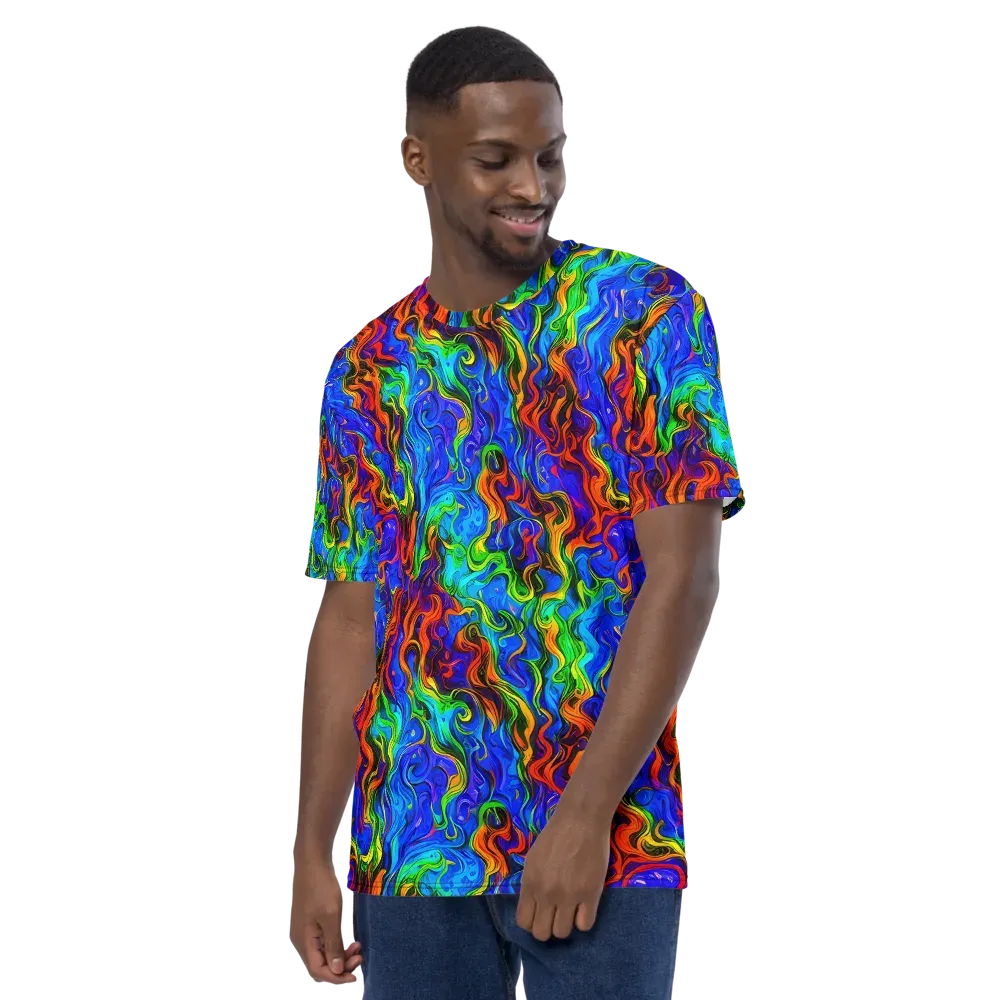 The Color Riot on Men's Crew Neck T-Shirt — Left