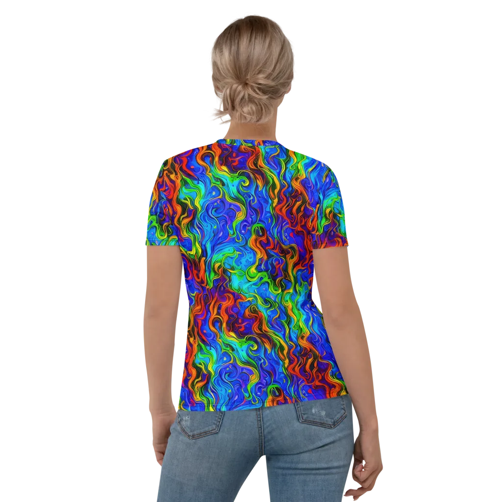 The Color Riot on Women's Crew Neck T-Shirt — Back