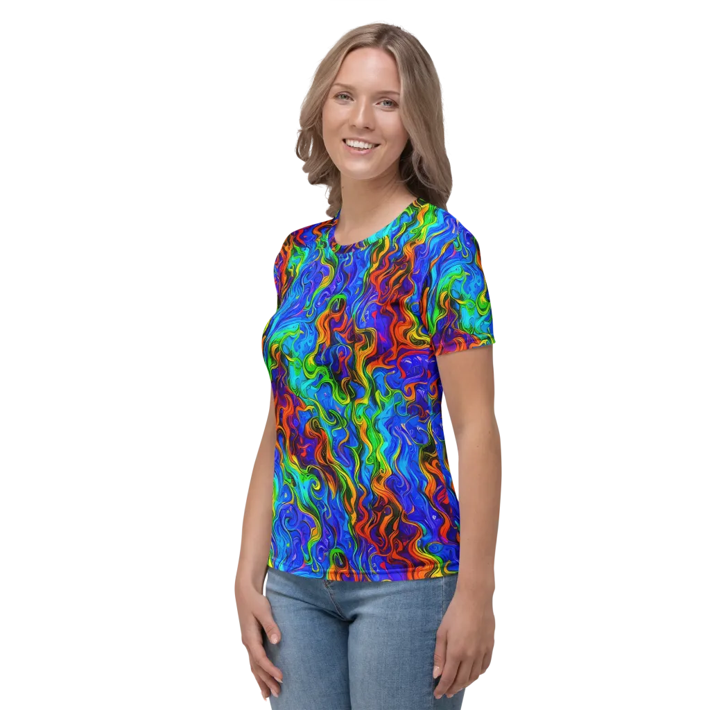 The Color Riot on Women's Crew Neck T-Shirt — Left