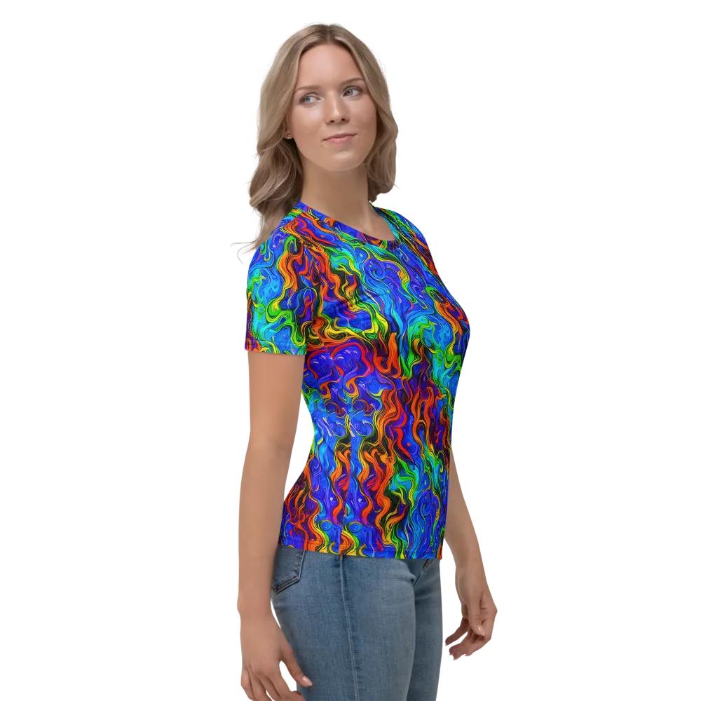 The Color Riot on Women's Crew Neck T-Shirt — Right