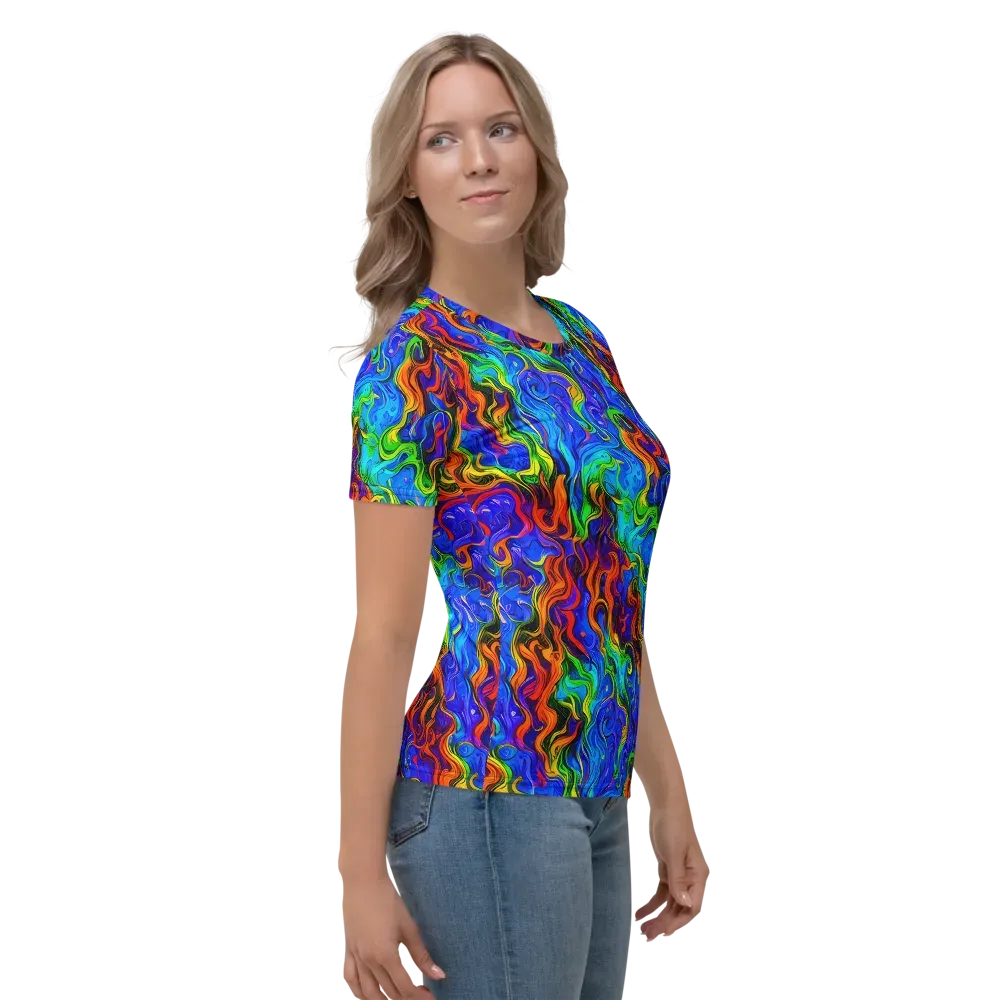 The Color Riot on Women's Crew Neck T-Shirt — Right