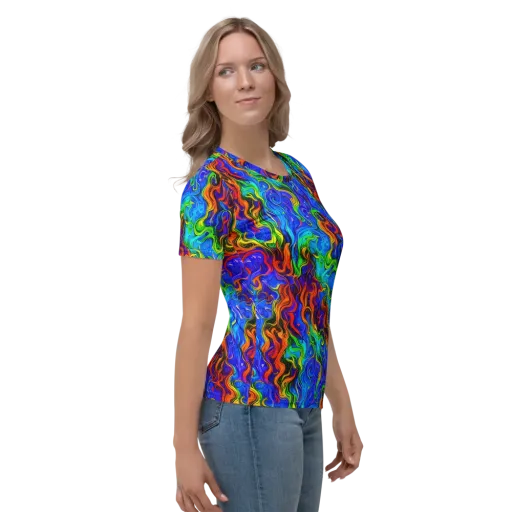 The Color Riot on a Women's Crew Neck T-Shirt