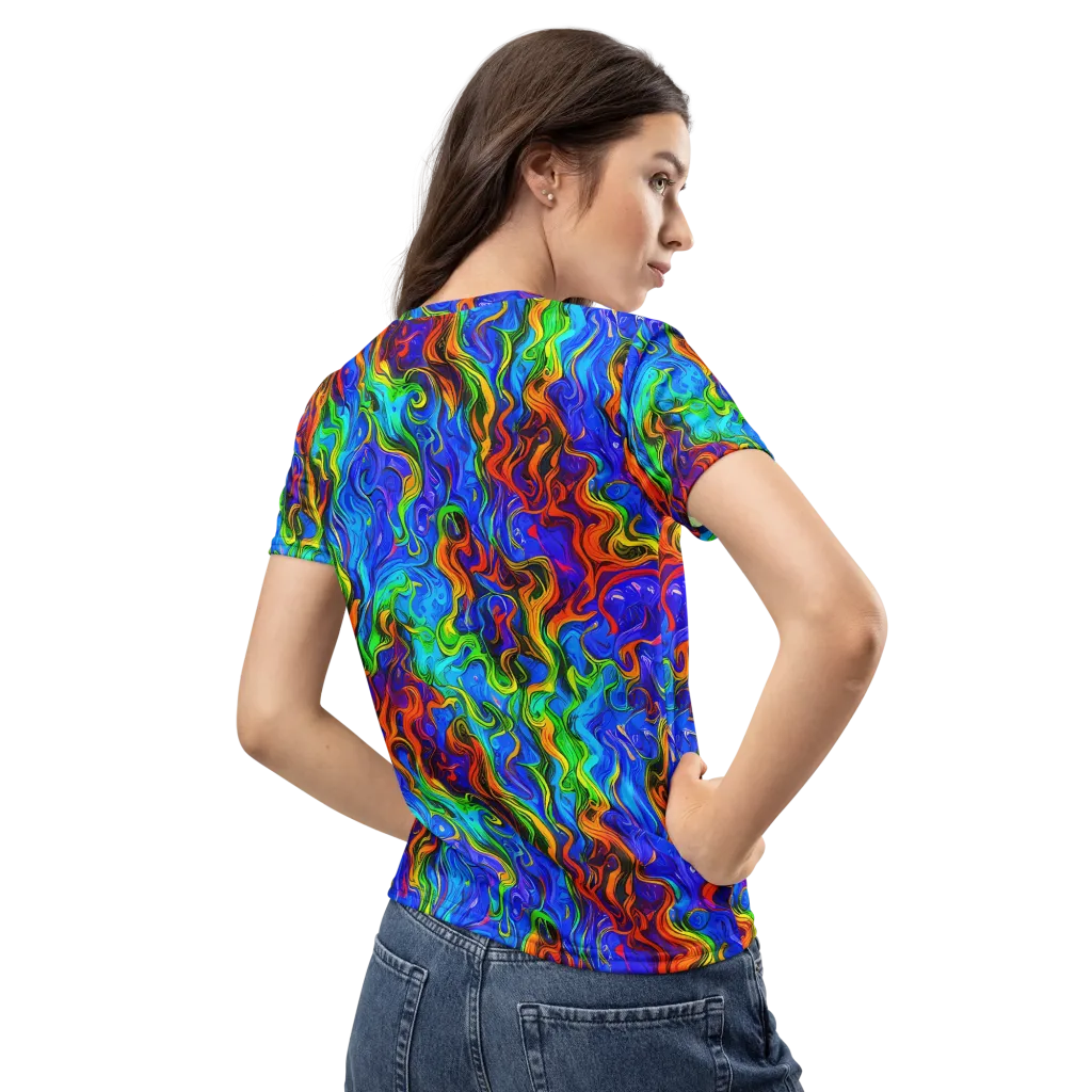 The Color Riot on Women's Crew Neck T-Shirt — Back