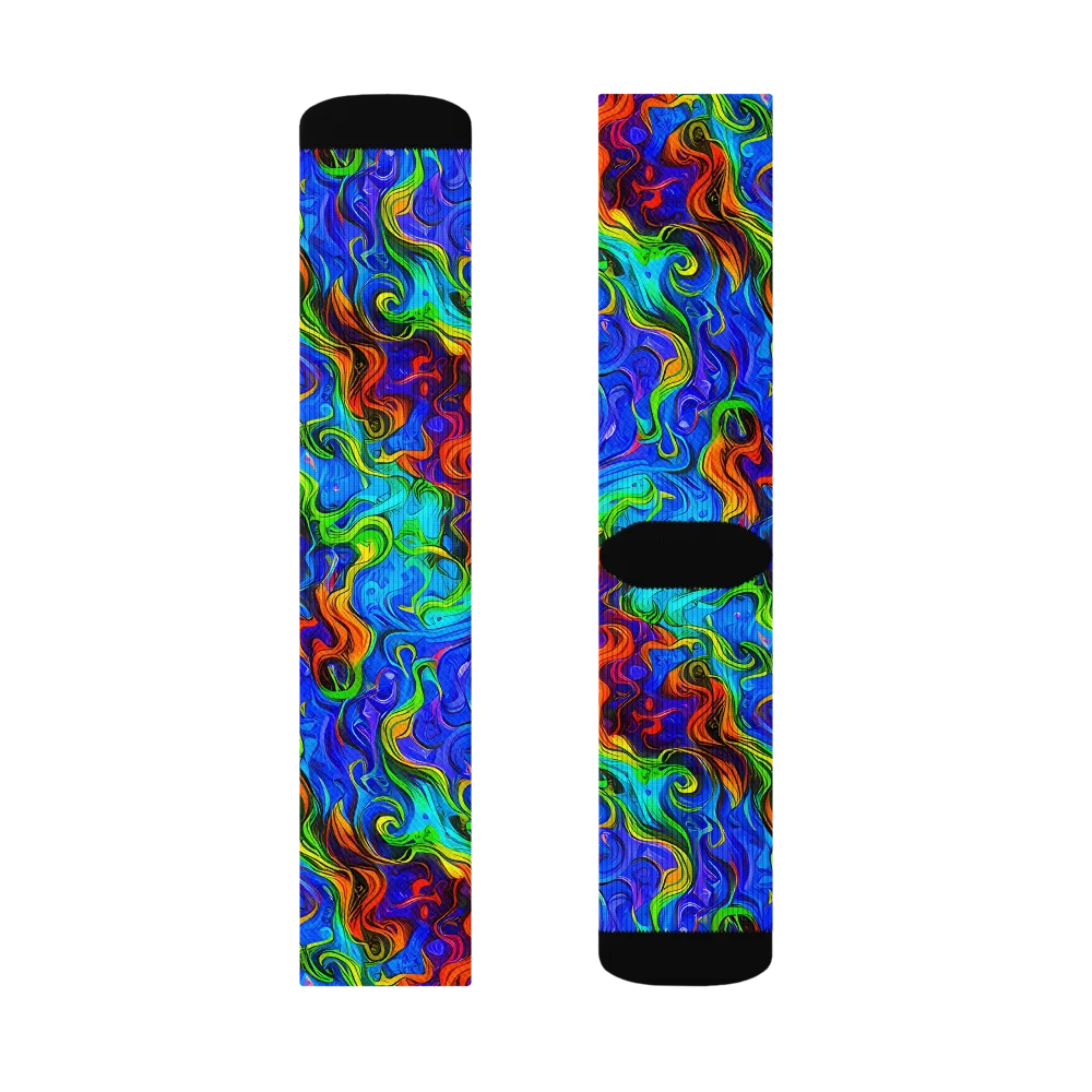 The Color Riot on Socks — Left Sock