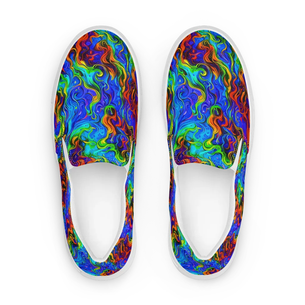 The Color Riot on Women's Slip-On Canvas Shoes — Front