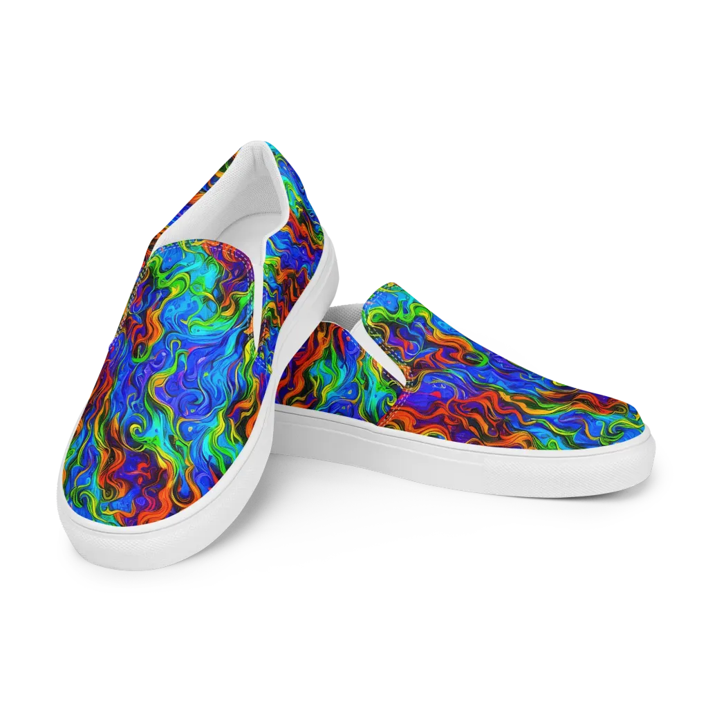 The Color Riot on Women's Slip-On Canvas Shoes — Left Front