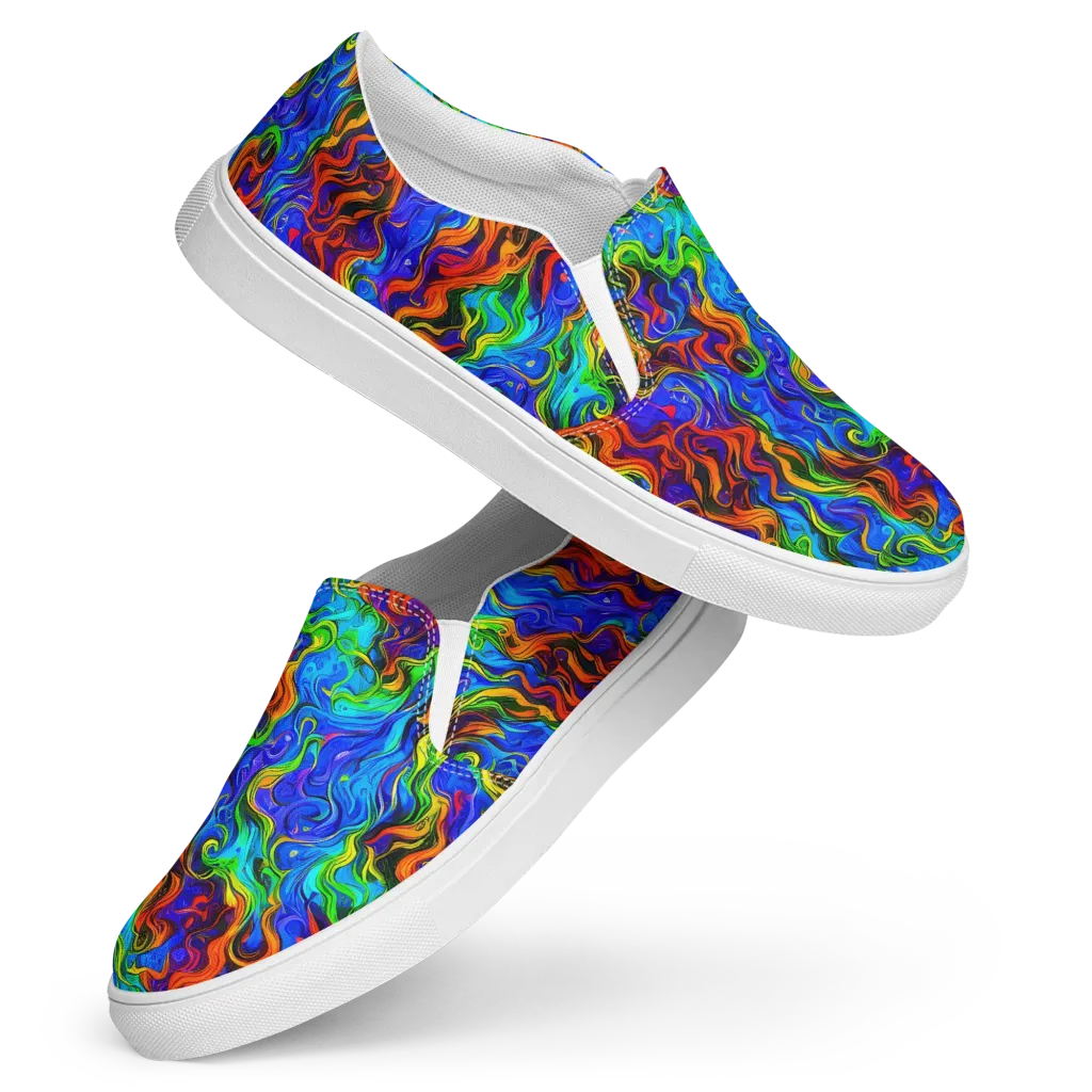 The Color Riot on Women's Slip-On Canvas Shoes — Front