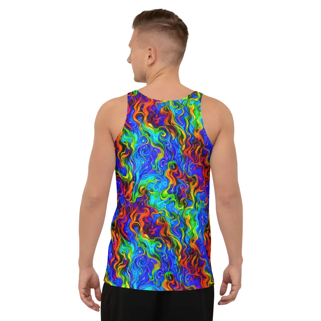 The Color Riot on Men's Tank Top — Back