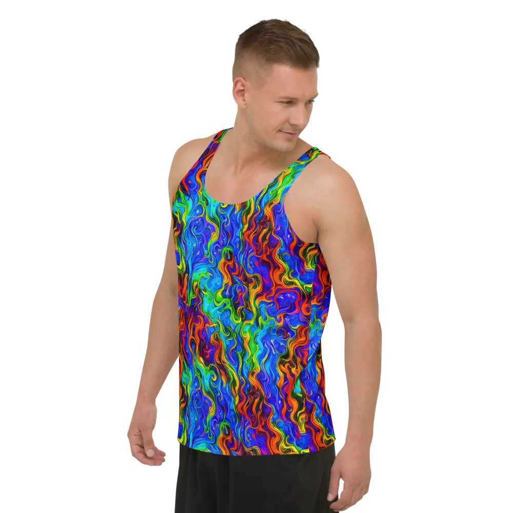 The Color Riot on Men's Tank Top — Left Front