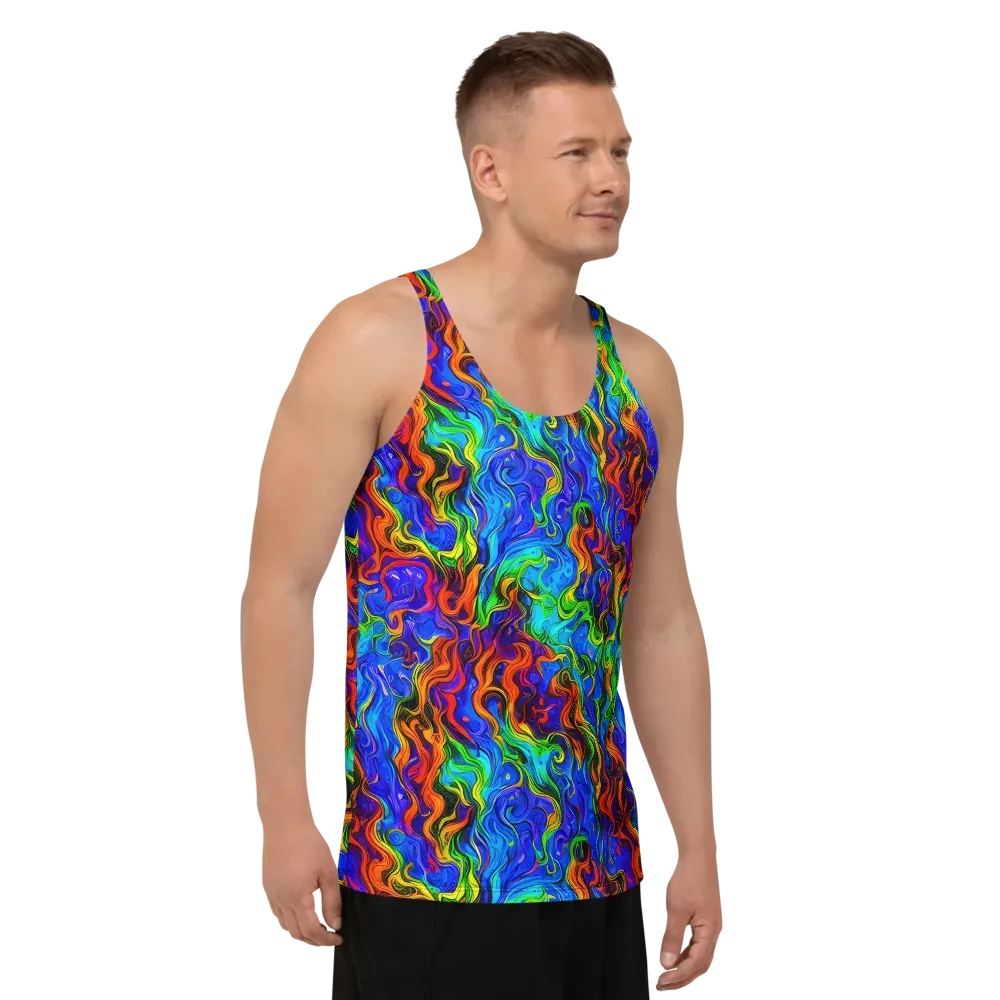 The Color Riot on Men's Tank Top — Right Front