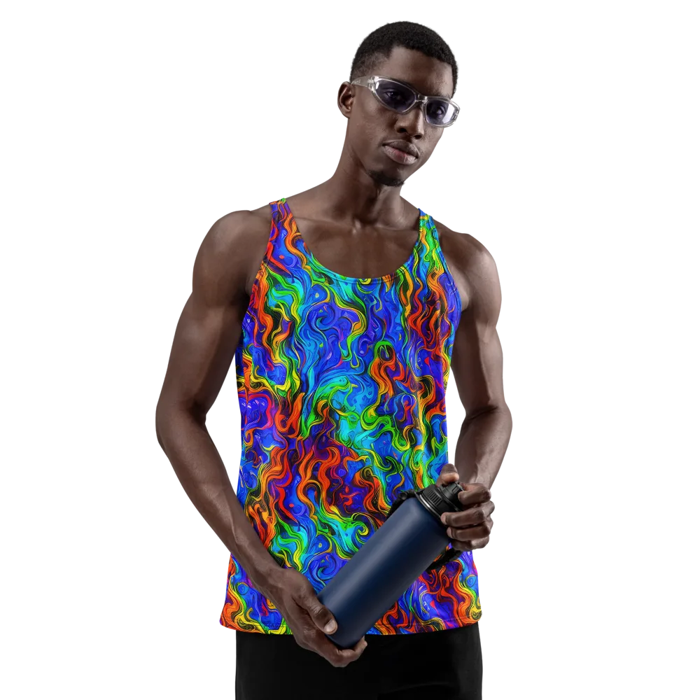 The Color Riot on Men's Tank Top — Front