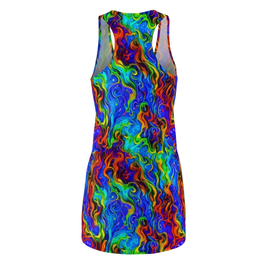 The Color Riot on Racerback Dress — Back