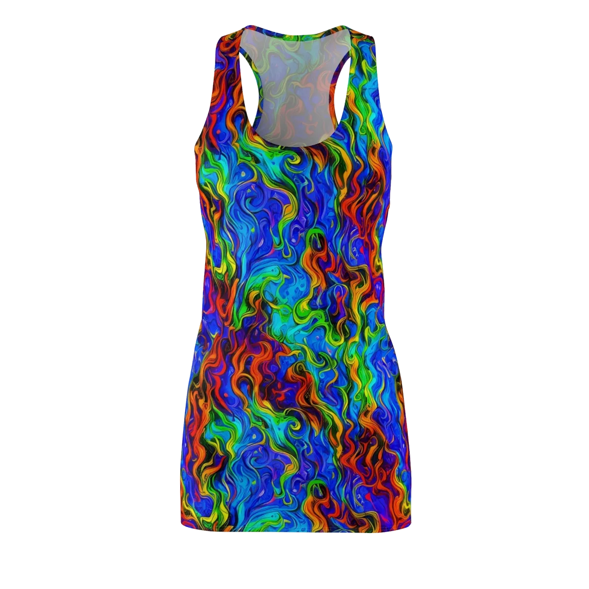 The Color Riot on Racerback Dress — Front