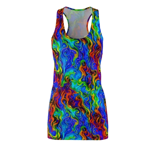 The Color Riot on a Racerback Dress